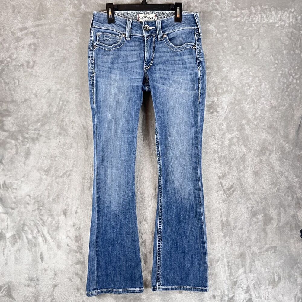 Ariat REAL Denim Women’s 27R Bootcut Jeans Medium Wash Stretch Western Cowgirl